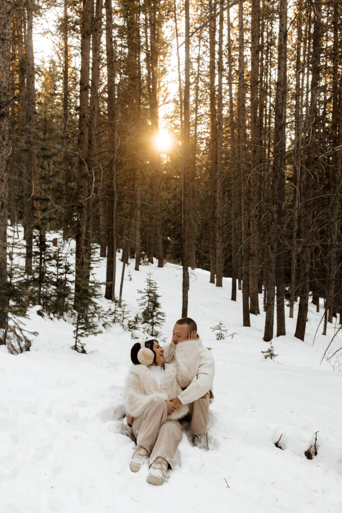 cozy winter engagement session outfit inspo