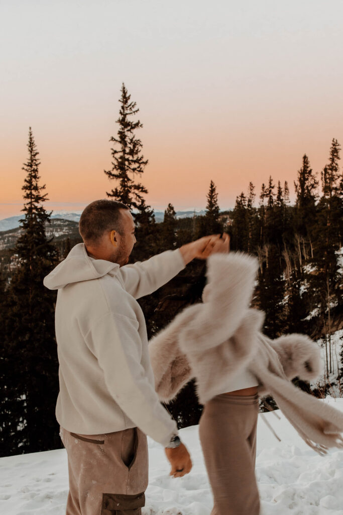 dancing through life engagement photos