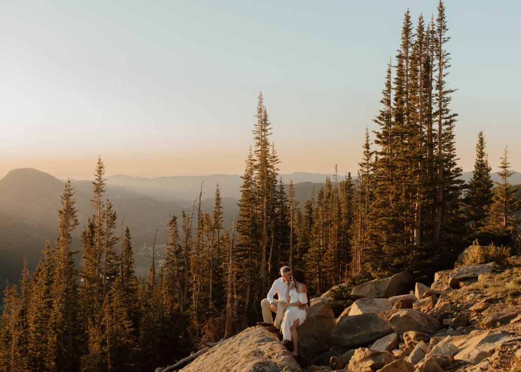 engagement photos in colorado rocky mountains