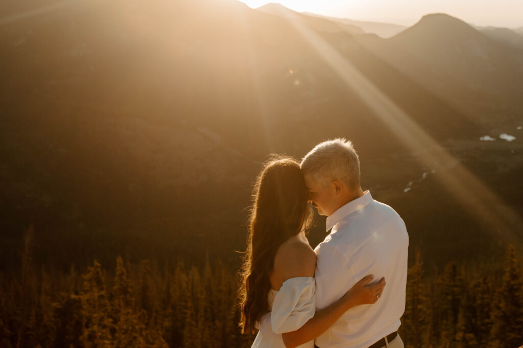 sunrise engagement pictures in rocky mountain national park, colorado elopement photographer 