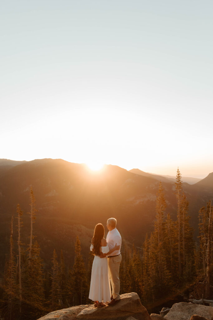 sunrise in estes park engagement session