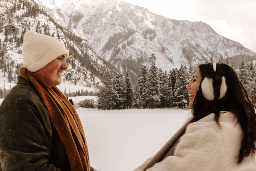 aesthetic colorado engagement photos