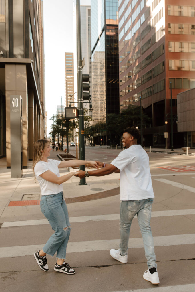 dancing in the street downtown Denver colorado