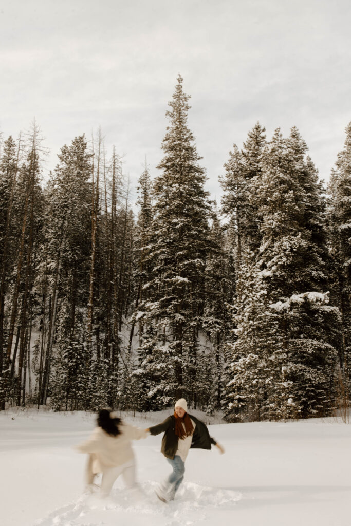 playful colorado engagement session