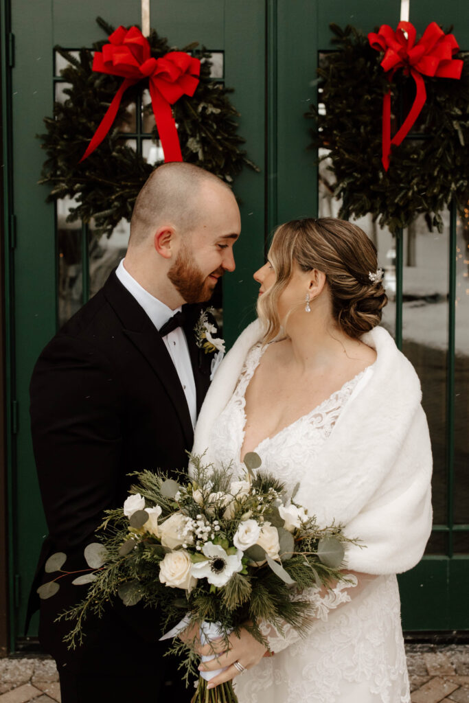 bride and groom portraits in New York