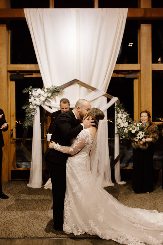 first kiss as husband and wife