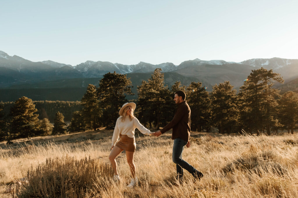 colorado mountain engagement photos