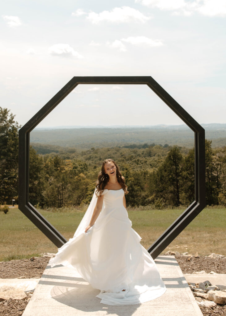 bridal portraits in the mountains 