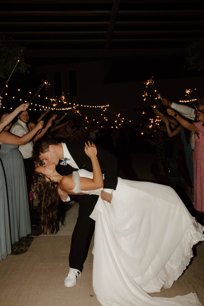 wedding reception sparkler exit