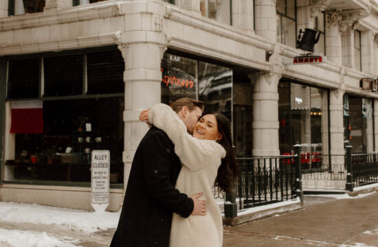 Downtown Denver city engagement photos