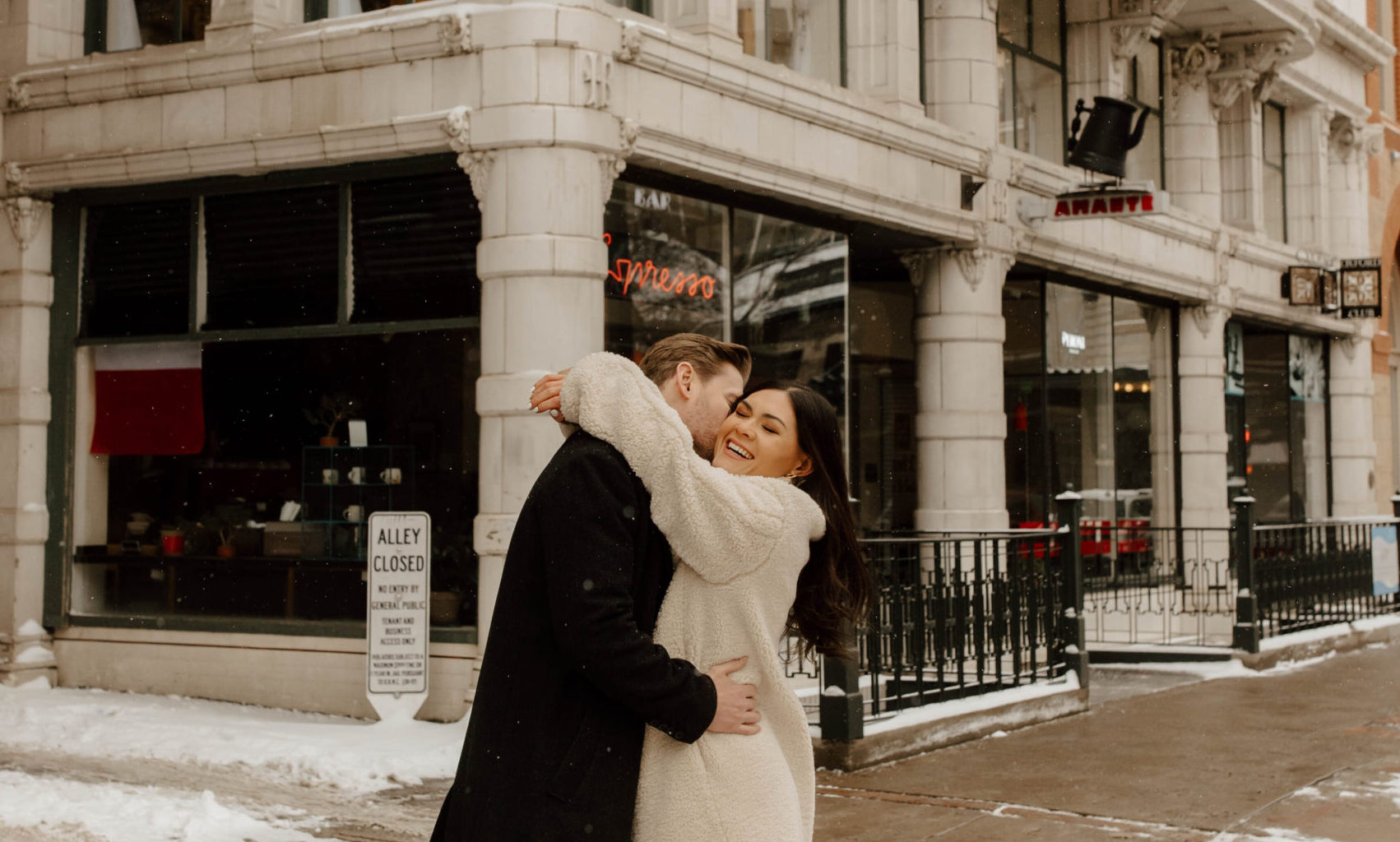 Downtown Denver city engagement photos