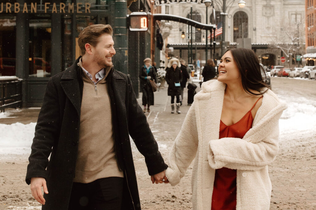 Downtown Denver union station engagement photos