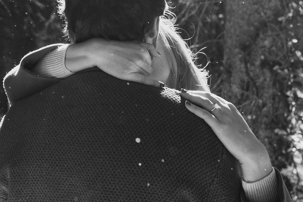 snowy engagement