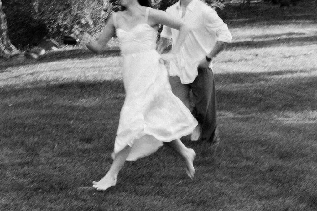 blurry black and white photo romantic