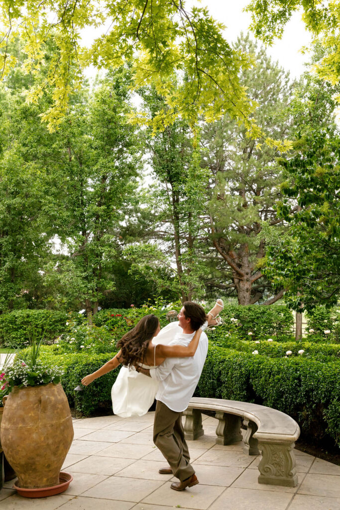 colorado garden engagement photos